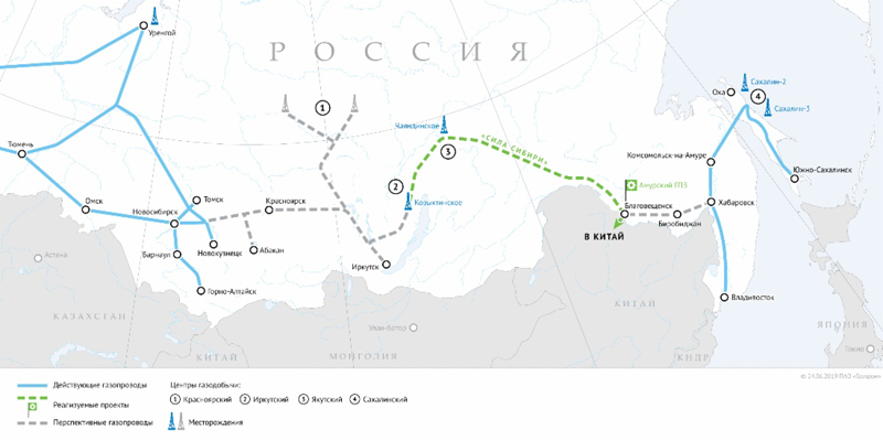 Освоение газовых ресурсов и формирование газотранспортной системы на Востоке России
